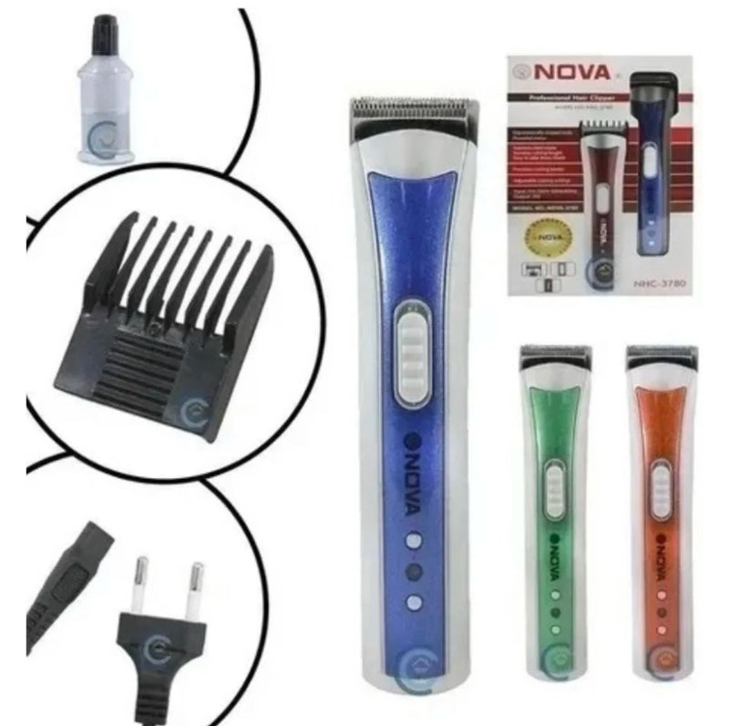 Máquina para corte de cabelo e barba NOVA Classic NHC3780 com bateria de lítio recarregável